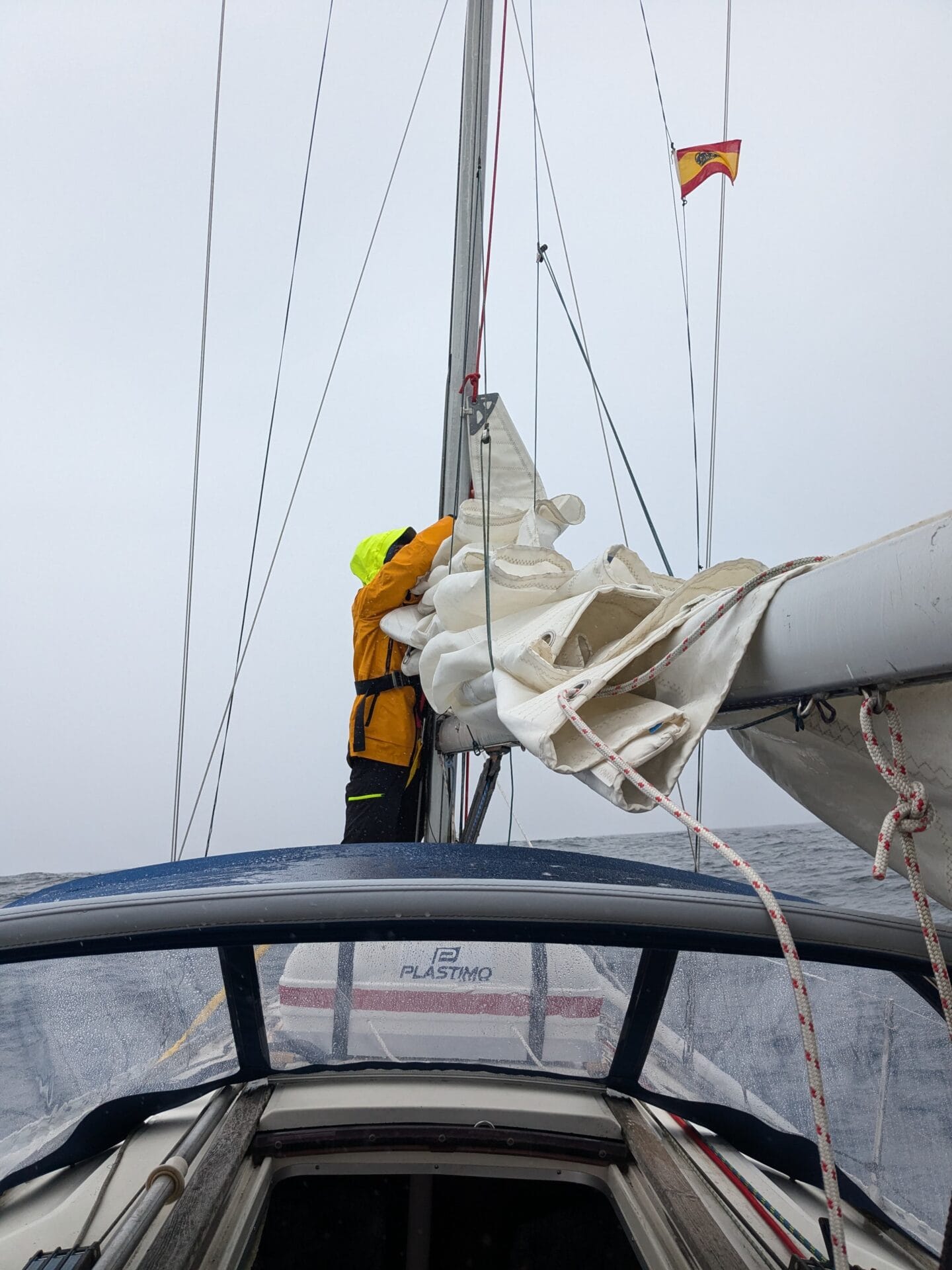 Affalage de la grand voile