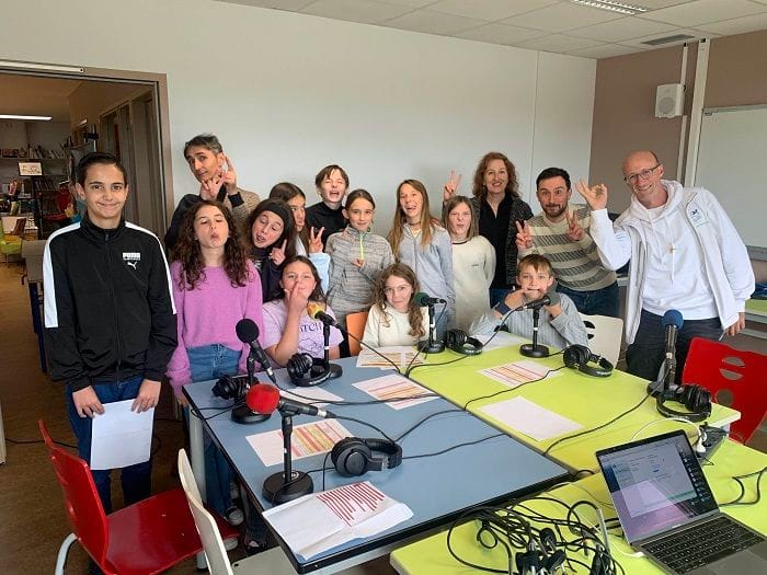 Photo de groupe à la fête de la science deValence