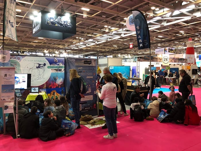 Aperçu du stand Ocean academy au salon de la plongée