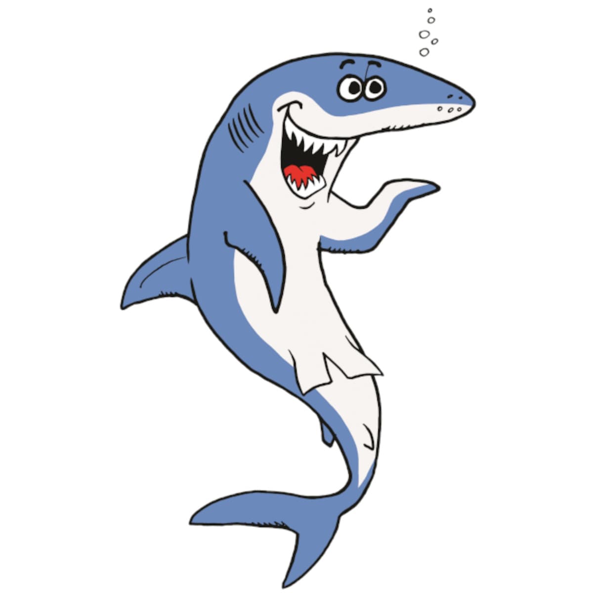 Mako le requin en couleurs qui est content